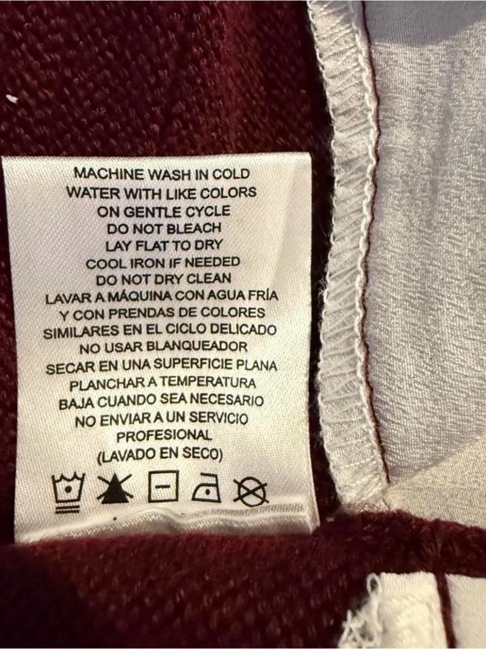 Hilary Radley Burgundy Layered-Look Crewneck Sweater